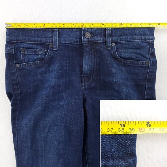7 For All Mankind Dojo Jeans Flare Denim Stretch Women's "27" Real 31x32 - Picture 5 of 12